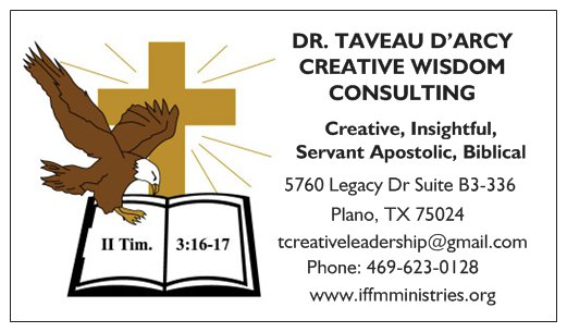 IFFM DFW LEADER ONLINE FELLOWSHIP: APOSTOLIC IN PROPHETIC MINISTRY AND KINGDOM BUSINESS