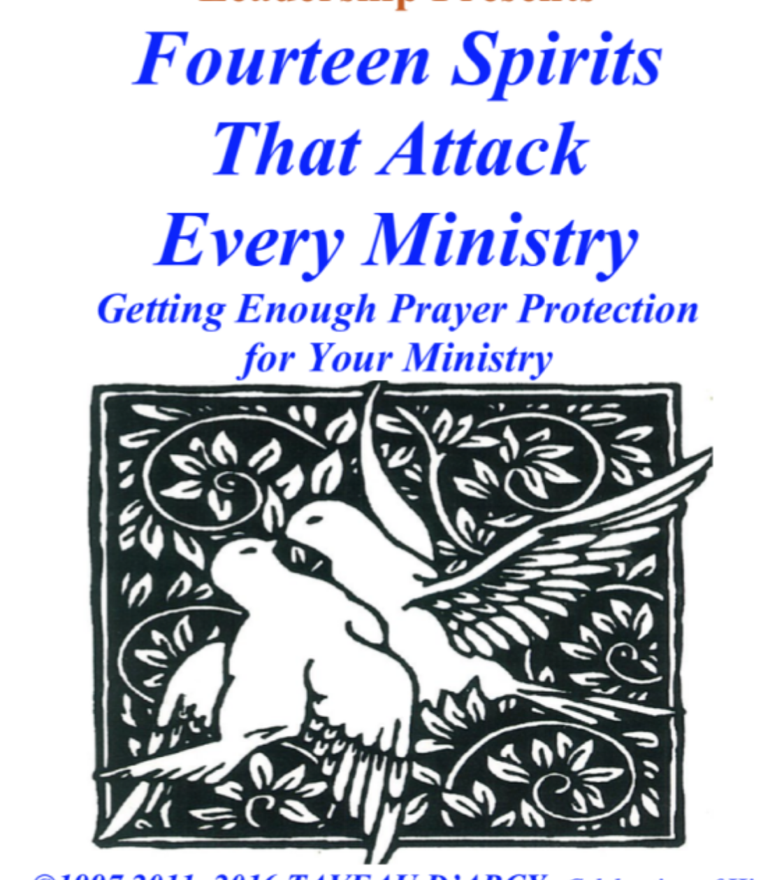 TAVEAU’S PREVENTIVE PRAYER MINI BOOK FOR MINISTRY LEADERS