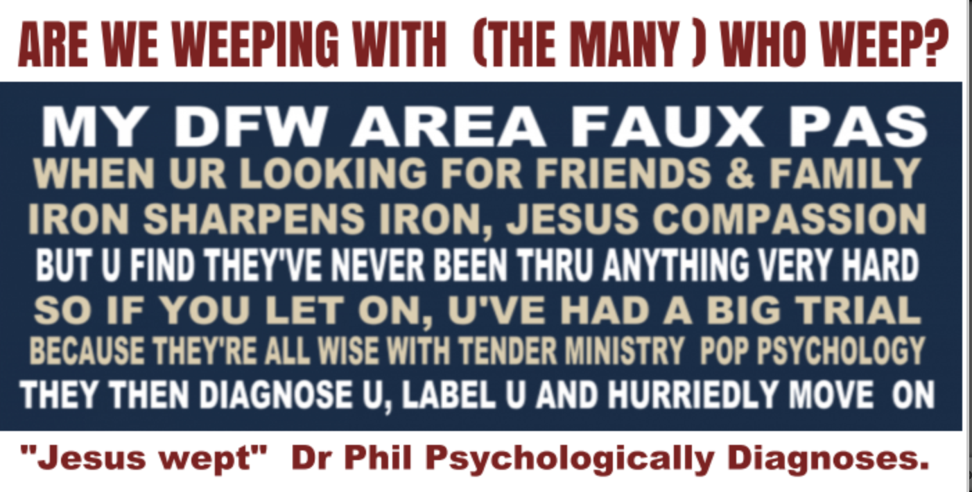 Q. WHY DR PHIL MINISTRY POP PSYCHOLOGY?