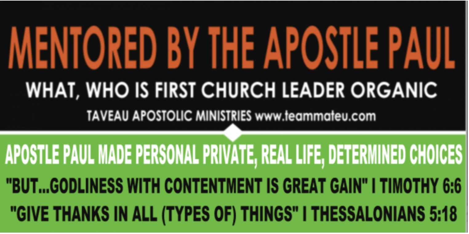 MENTORING FROM THE APOSTLE PAUL..THE SIGNS